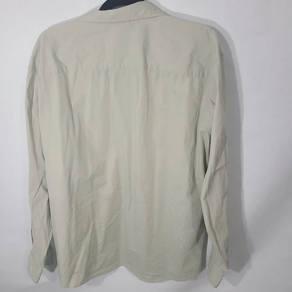 J.Crew Long Sleeve Dress Shirt XL (17-17.5) Gray Button Down Front Pocket Cotton